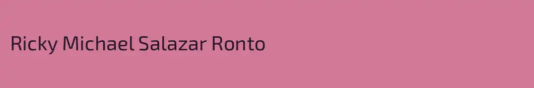 Ricky Michael Salazar Ronto